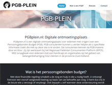 Tablet Screenshot of pgb-plein.nl